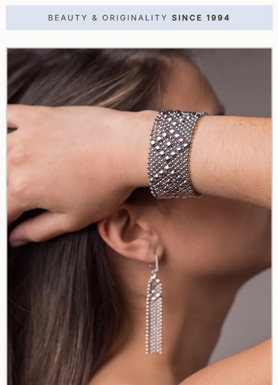 SG Liquid Metal B9N Silver Mesh Bracelet- Like New